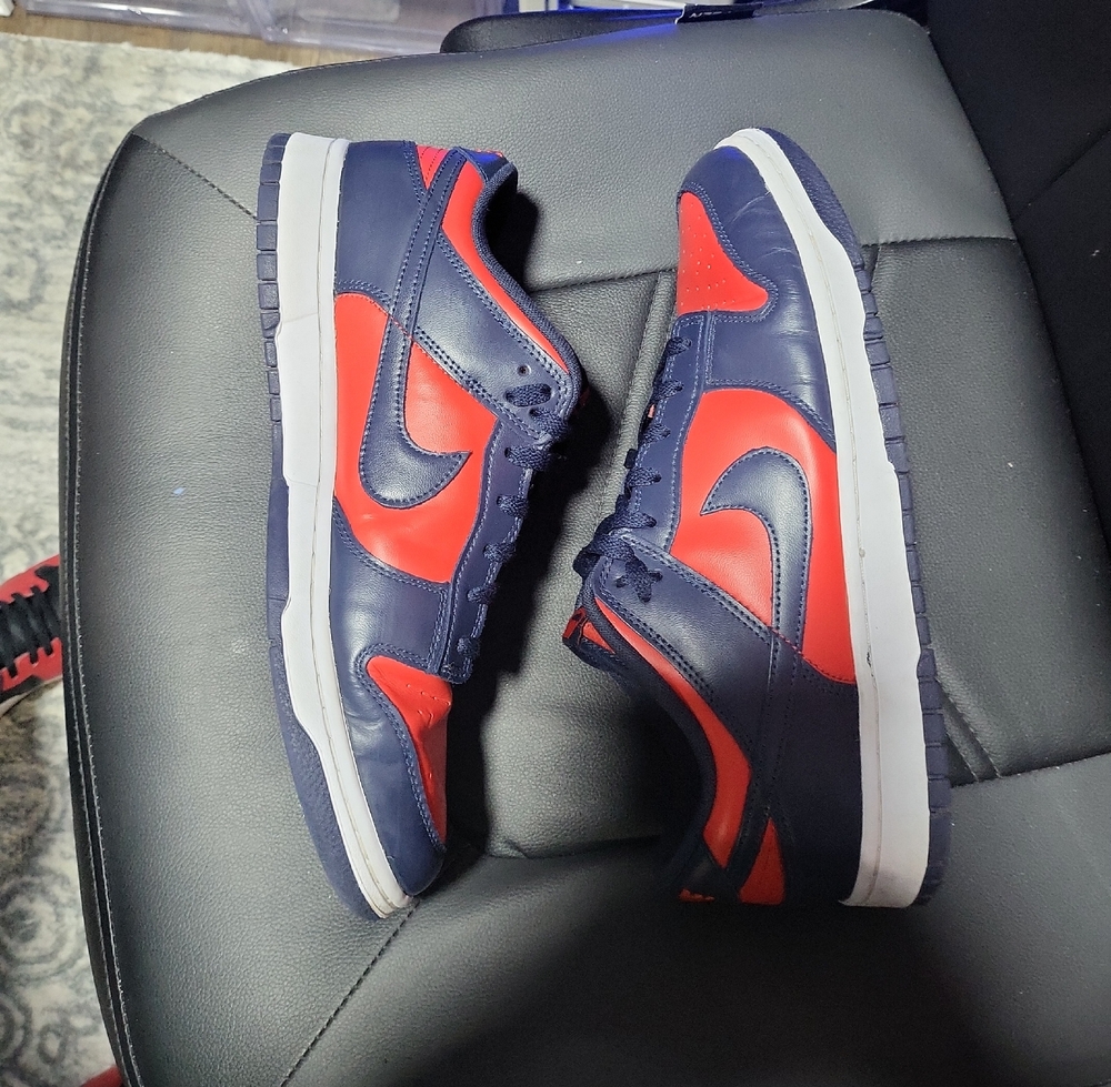 Nike Men's Navy and Red Sneakers